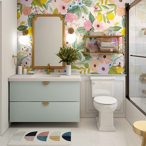 Цветная и яркая ванная комната: как преобразить санузел в Зелёном Бору - zelyonyj-bor.mebel54.com | фото