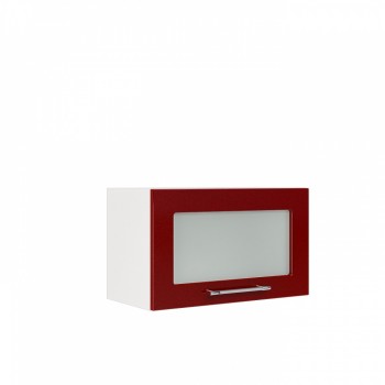 Бруклин ШВГС 600 Шкаф верхний горизонтальный со стеклом (Бетон коричневый/корпус Венге) в Зелёном Бору - zelyonyj-bor.mebel54.com | фото