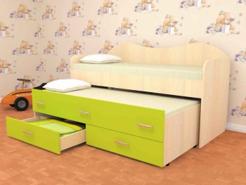 Кровать детская Нимфа двухместная 2.0 Венге/Дуб молочный в Зелёном Бору - zelyonyj-bor.mebel54.com | фото