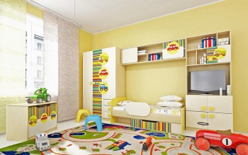 Детская комната Клаксон (Бежевый/корпус Клен) в Зелёном Бору - zelyonyj-bor.mebel54.com | фото