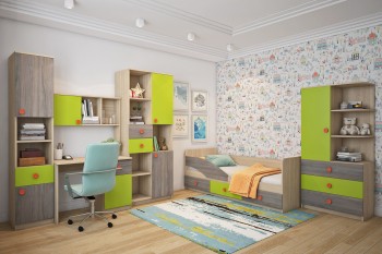 Детская комната Пуговка в Зелёном Бору - zelyonyj-bor.mebel54.com | фото