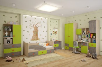 Детская комната Пуговка в Зелёном Бору - zelyonyj-bor.mebel54.com | фото