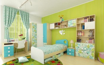 Детская комната Твит (Белый/Зеленый/корпус Клен) в Зелёном Бору - zelyonyj-bor.mebel54.com | фото