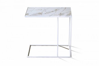 Журнальный столик Stone 018 (Прямоугольный) Металл/Керамика 500 Белый в Зелёном Бору - zelyonyj-bor.mebel54.com | фото