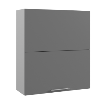 Корато ВПГПМ 800 шкаф верхний с подъемным механизмом высокий (Кварц черный/корпус Серый) в Зелёном Бору - zelyonyj-bor.mebel54.com | фото