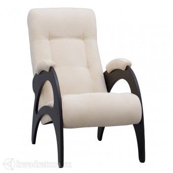 Кресло для отдыха Неаполь Модель 9 без лозы (Венге-эмаль/Ткань Ваниль Verona Vanilla) в Зелёном Бору - zelyonyj-bor.mebel54.com | фото