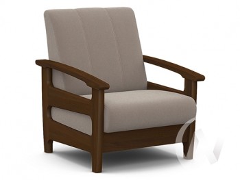 Кресло для отдыха Омега (орех лак/CATANIA COCOA) в Зелёном Бору - zelyonyj-bor.mebel54.com | фото