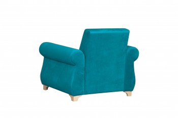 Кресло для отдыха "Порто" (велюр киви бирюза / микровельвет крем) в Зелёном Бору - zelyonyj-bor.mebel54.com | фото