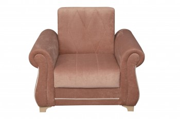 Кресло для отдыха "Порто" (велюр киви корица / микровельвет крем) в Зелёном Бору - zelyonyj-bor.mebel54.com | фото