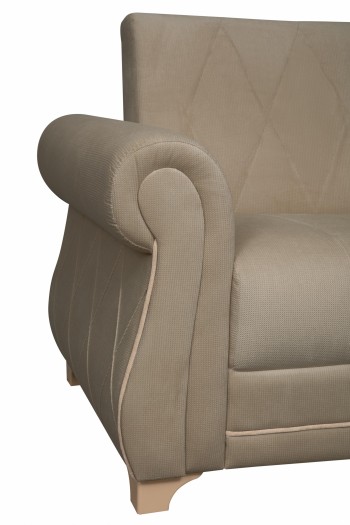 Кресло для отдыха "Порто" (велюр киви латте / микровельвет крем) в Зелёном Бору - zelyonyj-bor.mebel54.com | фото