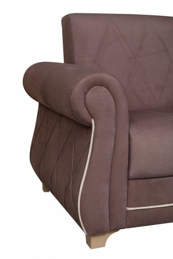 Кресло для отдыха "Порто" (велюр текстура лиловый / микровельвет крем)/осн. в Зелёном Бору - zelyonyj-bor.mebel54.com | фото