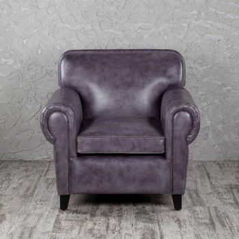 Кресло кожаное Элегант (Фиолетовый) в Зелёном Бору - zelyonyj-bor.mebel54.com | фото