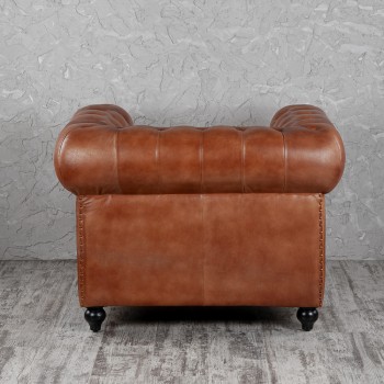 Кресло кожаное Лофт Честер (кожа) в Зелёном Бору - zelyonyj-bor.mebel54.com | фото