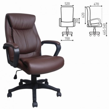 Кресло офисное BRABIX Enter EX-511 (коричневый) в Зелёном Бору - zelyonyj-bor.mebel54.com | фото