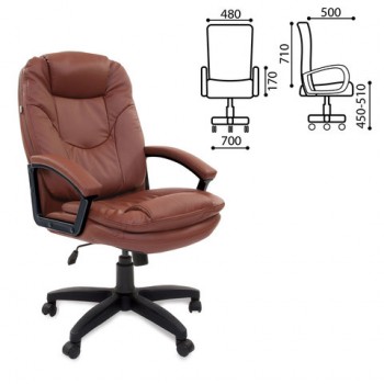 Кресло офисное BRABIX Trend EX-568 (коричневый) в Зелёном Бору - zelyonyj-bor.mebel54.com | фото