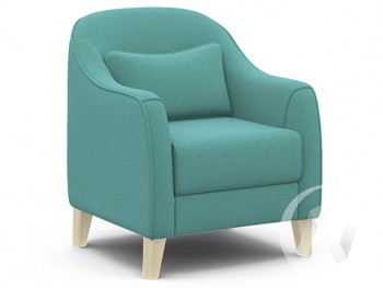 Кресло отдыха Комфорт-4 (бесцветный лак/CANDY AQUVAMARINE) в Зелёном Бору - zelyonyj-bor.mebel54.com | фото
