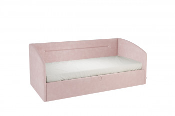 Кровать 0.9 Альба Софа (Нежно-розовый велюр) в Зелёном Бору - zelyonyj-bor.mebel54.com | фото