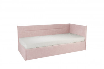Кровать 0.9 Альба Тахта (Нежно-розовый велюр) в Зелёном Бору - zelyonyj-bor.mebel54.com | фото