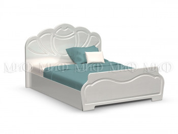 Кровать 1,4м Гармония (Белый/Белый глянец) в Зелёном Бору - zelyonyj-bor.mebel54.com | фото