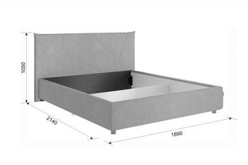 Кровать 1,6 Квест с подъемным механизмом (Топаз велюр) купить в Зелёном Бору - zelyonyj-bor.mebel54.com | фото