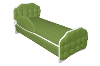 Кровать 160 Атлет 76 Зелёный (мягкий бортик) в Зелёном Бору - zelyonyj-bor.mebel54.com | фото