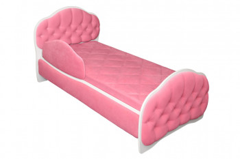 Кровать 160 Гармония 89 Розовый (мягкий бортик) в Зелёном Бору - zelyonyj-bor.mebel54.com | фото