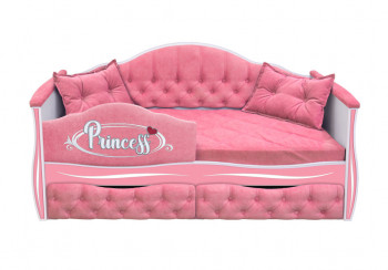 Кровать 160 серии Иллюзия 2 ящика 36 Розовый (мягкий бортик/подушки) в Зелёном Бору - zelyonyj-bor.mebel54.com | фото