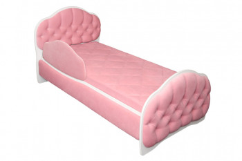 Кровать 170 Гармония 36 Светло-розовый (мягкий бортик) в Зелёном Бору - zelyonyj-bor.mebel54.com | фото