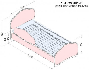 Кровать 180 Гармония 18 Бордовый (мягкий бортик) в Зелёном Бору - zelyonyj-bor.mebel54.com | фото