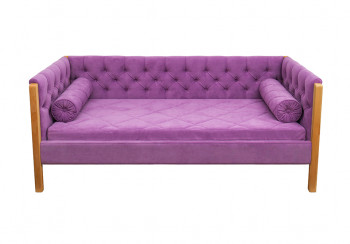 Кровать 180 серии Леди  32 Фиолетовый (подушка валик) в Зелёном Бору - zelyonyj-bor.mebel54.com | фото