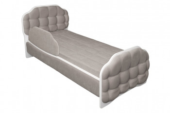 Кровать 190 Атлет Lux 96 Серый (мягкий бортик) в Зелёном Бору - zelyonyj-bor.mebel54.com | фото