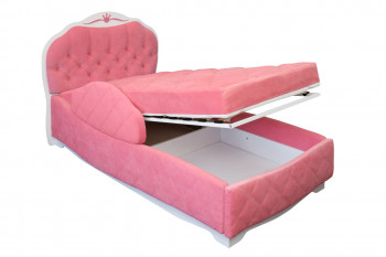Кровать 190 Гармония Lux 32 Фиолетовый (мягкий бортик) в Зелёном Бору - zelyonyj-bor.mebel54.com | фото