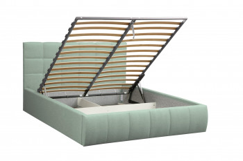 Кровать "Диана" ш. 1600 (Н=1010мм) (жаккард аква) в Зелёном Бору - zelyonyj-bor.mebel54.com | фото