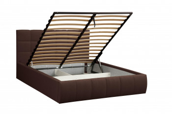 Кровать "Диана" ш. 1600 (Н=1010мм) (жаккард шоколад) в Зелёном Бору - zelyonyj-bor.mebel54.com | фото