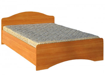 Кровать двойная 1600-1 без матраса (круглые спинки) Вишня Оксфорд в Зелёном Бору - zelyonyj-bor.mebel54.com | фото