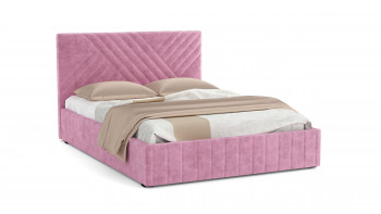Кровать Гамма ш. 1400 (без основания для хранения) (велюр тенерифе розовый) в Зелёном Бору - zelyonyj-bor.mebel54.com | фото