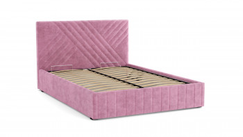 Кровать Гамма ш. 1400 (без основания для хранения) (велюр тенерифе розовый) в Зелёном Бору - zelyonyj-bor.mebel54.com | фото