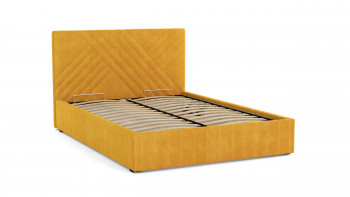 Кровать Гамма ш. 1400 (с основанием для хранения) (велюр тенерифе куркума) в Зелёном Бору - zelyonyj-bor.mebel54.com | фото