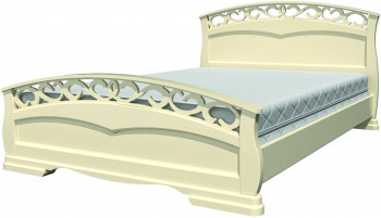 Кровать Грация-1 из массива сосны 1600*2000 Белый античный в Зелёном Бору - zelyonyj-bor.mebel54.com | фото