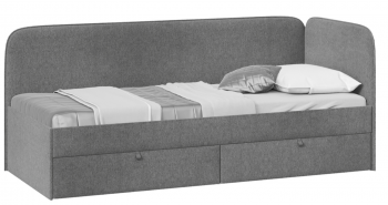 Кровать «Молли» с мягкой обивкой (900) тип 1 (Микровелюр Scandi Graphite 22) в Зелёном Бору - zelyonyj-bor.mebel54.com | фото