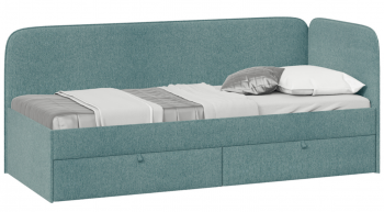 Кровать «Молли» с мягкой обивкой (900) тип 1 (Микровелюр Scandi Indigo 11) в Зелёном Бору - zelyonyj-bor.mebel54.com | фото