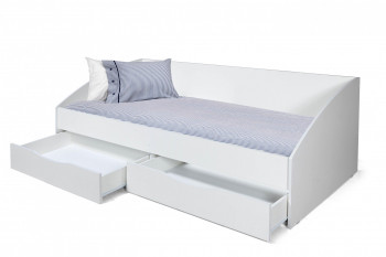 Кровать одинарная "Фея - 3" (симметричная) New/(белый / белый / ДВПО: белый) в Зелёном Бору - zelyonyj-bor.mebel54.com | фото