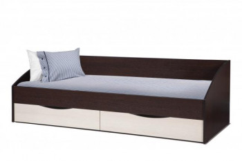 Кровать одинарная "Фея - 3" (симметричная) New (венге / вудлайн кремовый / ДВПО: белый) в Зелёном Бору - zelyonyj-bor.mebel54.com | фото