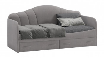 Кровать с мягкой спинкой и ящиками «Сабрина» 900 Светло-серый в Зелёном Бору - zelyonyj-bor.mebel54.com | фото