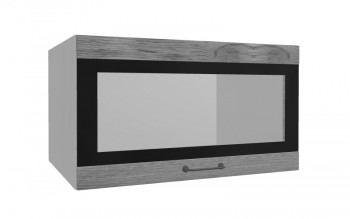 Лофт ВПГСФ 800 шкаф верхний горизонтальный со стеклом высокий с фотопечатью (Дуб цикорий/корпус Серый) в Зелёном Бору - zelyonyj-bor.mebel54.com | фото