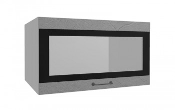 Лофт ВПГСФ 800 шкаф верхний горизонтальный со стеклом высокий с фотопечатью (Штукатурка серая/корпус Серый) в Зелёном Бору - zelyonyj-bor.mebel54.com | фото