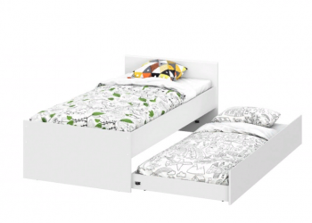 Модульная система "Токио" Кровать выкатная Белый текстурный / Белый текстурный в Зелёном Бору - zelyonyj-bor.mebel54.com | фото