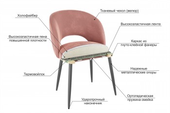Набор стульев Моли 2 шт (кофе велюр/черный) в Зелёном Бору - zelyonyj-bor.mebel54.com | фото