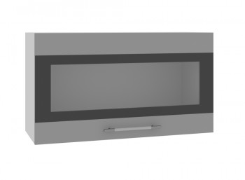 Олива ВПГСФ 800 Шкаф верхний горизонтальный со стеклом с фотопечатью высокий (Снег глянец/корпус Серый) в Зелёном Бору - zelyonyj-bor.mebel54.com | фото