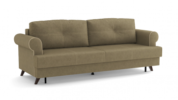 Оливер / диван - кровать 3-х местн. (еврокнижка) (велюр велутто коричневый 23 в Зелёном Бору - zelyonyj-bor.mebel54.com | фото